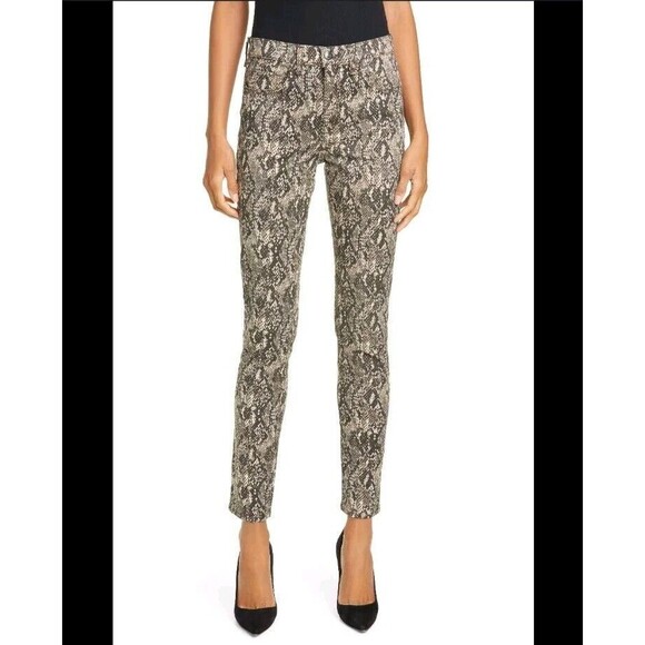 VERONICA BEARD 'Kate' Snake-Print High-Rise Skinny Jeans Size 2/26